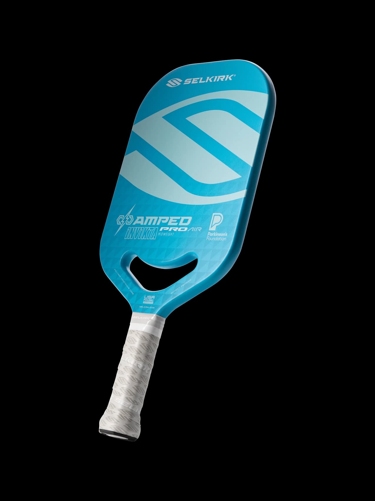 Selkirk x Parkinson's Foundation AMPED Pro Air Invikta pickleball paddle
