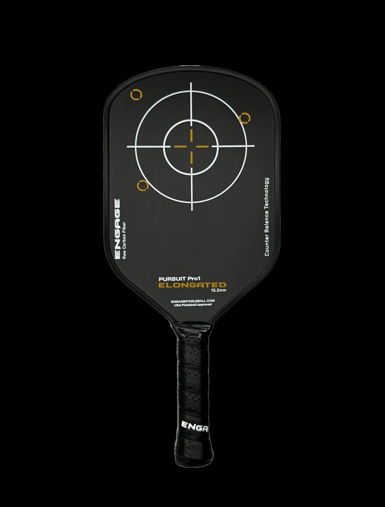 Engage Pursuit Pro1 Elongated 15.2 Power Series | Raw Carbon Fiber (UHSPA) pickleball paddle